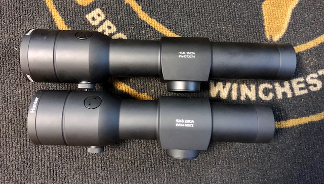 Aimpoint Hunter H34s et H34L en 2MOA vendu avec leur bonnettes.